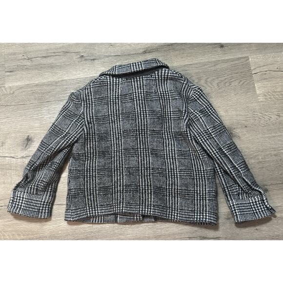 Theory Women’s Cropped Jacket Blazer Wool Blend S Small Plaid Houndstooth $450 - Picture 6 of 6